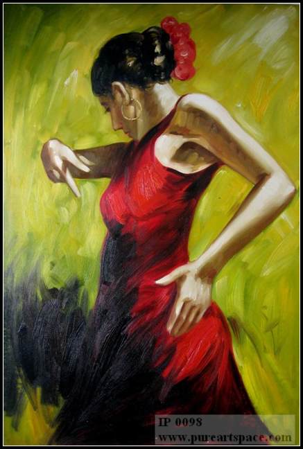 dancer oil painting-chinese oil painting supplier-oil painting factory