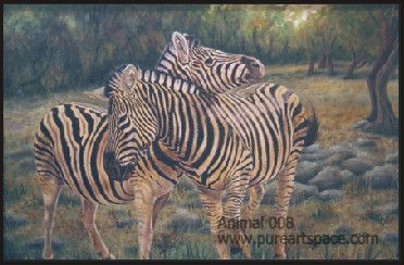 zebra oil paintings