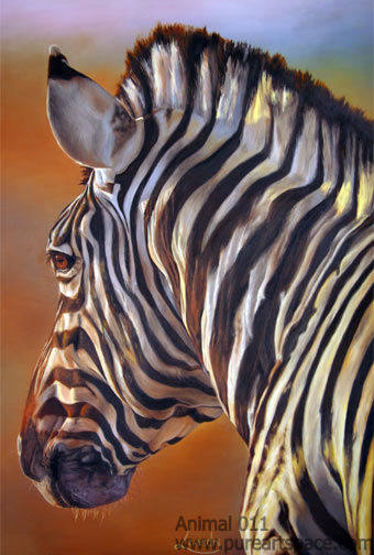 zebra oil paintings