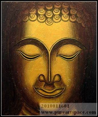 Gold buddha painting