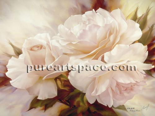 Blooming roses painting