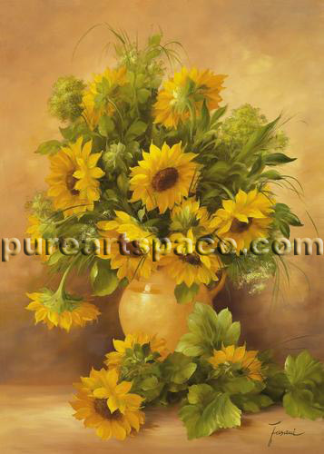 still life sunflower painting