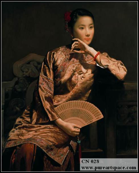 Chinese lady painting