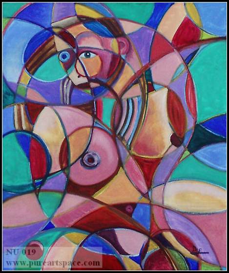 Abstract nude paintings