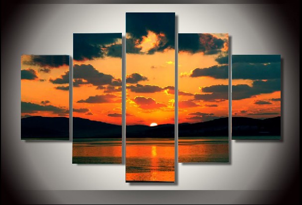 Sunset scenery paintings