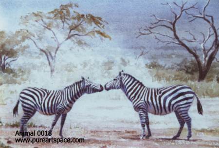 Animal oil paintings-zebra paintings