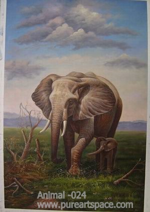 African animal oil paintings