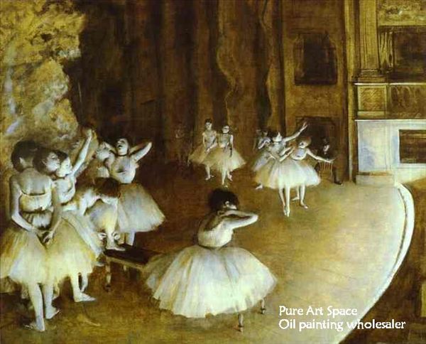 Ballet rehearsal at stage