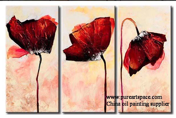 Poppy oil paintings