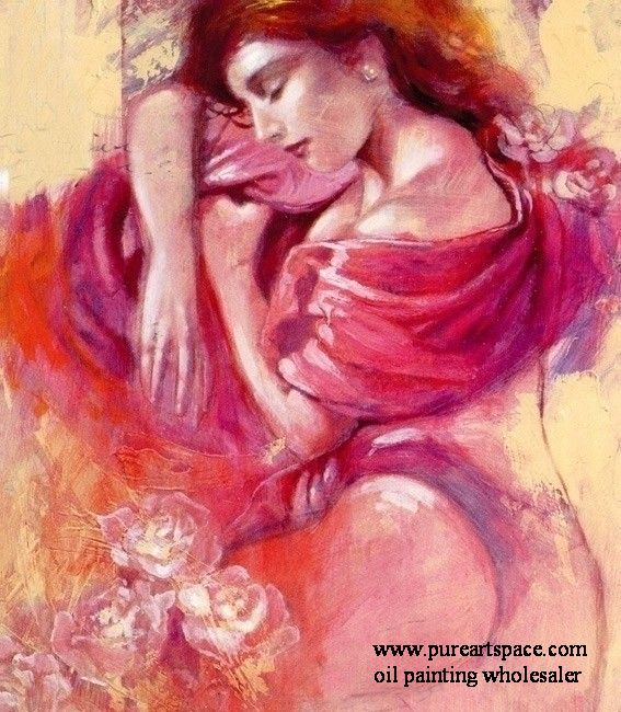 Woman oil painting