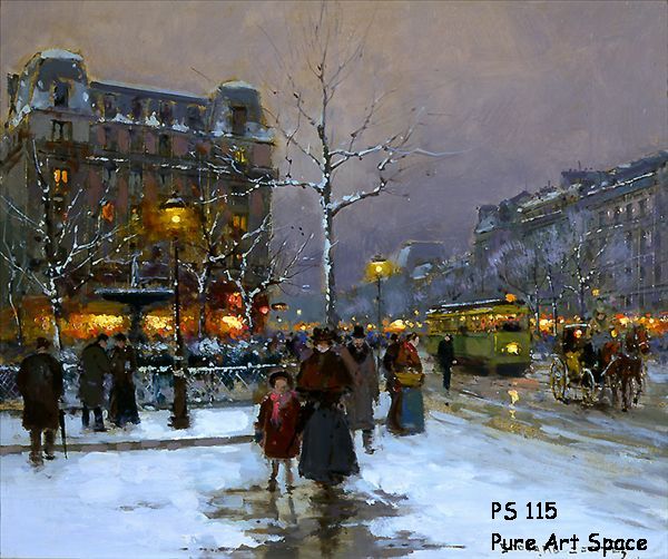 Winter Paris street
